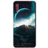 MRCİLETİSİM mrc166664 Uzay Gökyüzü Kılıf HD Desen Baskılı Arka Kapak Samsung Galaxy A7 2018 ile uyumlu