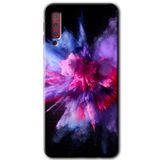 MRCİLETİSİM mrc166667 Color Splash Purple Kılıf HD Desen Baskılı Arka Kapak Samsung Galaxy A7 2018 ile uyumlu