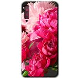 MRCİLETİSİM mrc166715 Kırmızı Beyaz Gül Kılıf HD Desen Baskılı Arka Kapak Samsung Galaxy A7 2018 ile uyumlu