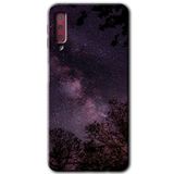 MRCİLETİSİM mrc166725 Gece Galaksi Kılıf HD Desen Baskılı Arka Kapak Samsung Galaxy A7 2018 ile uyumlu
