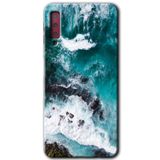 MRCİLETİSİM mrc166727 Deniz Kıyısı Kılıf HD Desen Baskılı Arka Kapak Samsung Galaxy A7 2018 ile uyumlu