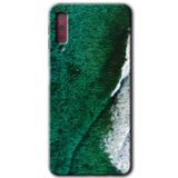 MRCİLETİSİM mrc166728 Yeşil Okyanus Kılıf HD Desen Baskılı Arka Kapak Samsung Galaxy A7 2018 ile uyumlu