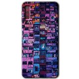 MRCİLETİSİM mrc166737 Şehir Görünümü Kılıf HD Desen Baskılı Arka Kapak Samsung Galaxy A7 2018 ile uyumlu