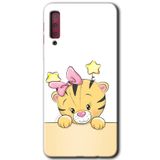 MRCİLETİSİM mrc166744 Sevimli Kedi Kılıf HD Desen Baskılı Arka Kapak Samsung Galaxy A7 2018 ile uyumlu