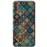 MRCİLETİSİM mrc166753 Mat Mandala Kılıf HD Desen Baskılı Arka Kapak Samsung Galaxy A7 2018 ile uyumlu