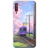 MRCİLETİSİM mrc166766 Rails Paint Kılıf HD Desen Baskılı Arka Kapak Samsung Galaxy A7 2018 ile uyumlu