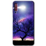 MRCİLETİSİM mrc166769 Uzay Silüet Kılıf HD Desen Baskılı Arka Kapak Samsung Galaxy A7 2018 ile uyumlu