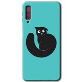 MRCİLETİSİM mrc166786 Cat Vector Kılıf HD Desen Baskılı Arka Kapak Samsung Galaxy A7 2018 ile uyumlu