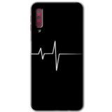 MRCİLETİSİM mrc166804 Heart Rytm Kılıf HD Desen Baskılı Arka Kapak Samsung Galaxy A7 2018 ile uyumlu
