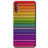 MRCİLETİSİM mrc166818 Colorful Lines Kılıf HD Desen Baskılı Arka Kapak Samsung Galaxy A7 2018 ile uyumlu