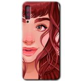 MRCİLETİSİM mrc166840 Kızıl Kız Kılıf HD Desen Baskılı Arka Kapak Samsung Galaxy A7 2018 ile uyumlu