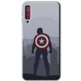 MRCİLETİSİM mrc166848 Captain Avenger Kılıf HD Desen Baskılı Arka Kapak Samsung Galaxy A7 2018 ile uyumlu