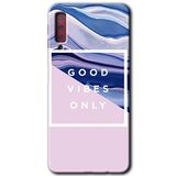 MRCİLETİSİM mrc166861 Good Vibes Kılıf HD Desen Baskılı Arka Kapak Samsung Galaxy A7 2018 ile uyumlu