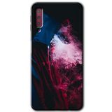 MRCİLETİSİM mrc166878 Smoke Kılıf HD Desen Baskılı Arka Kapak Samsung Galaxy A7 2018 ile uyumlu