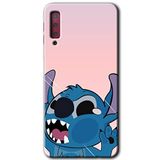 MRCİLETİSİM mrc166881 Stitch Kılıf HD Desen Baskılı Arka Kapak Samsung Galaxy A7 2018 ile uyumlu