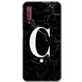 MRCİLETİSİM mrc166973 Siyah Mermer Desenli Ç Harfi Kılıf HD Desen Baskılı Arka Kapak Samsung Galaxy A7 2018 ile uyumlu