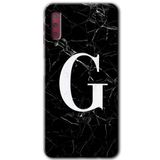 MRCİLETİSİM mrc166978 Siyah Mermer Desenli G Harfi Kılıf HD Desen Baskılı Arka Kapak Samsung Galaxy A7 2018 ile uyumlu