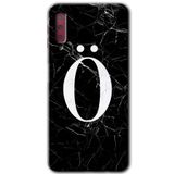 MRCİLETİSİM mrc166989 Siyah Mermer Desenli Ö Harfi Kılıf HD Desen Baskılı Arka Kapak Samsung Galaxy A7 2018 ile uyumlu