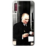 MRCİLETİSİM mrc167011 Atatürk Türk Kahvesi Kılıf HD Desen Baskılı Arka Kapak Samsung Galaxy A7 2018 ile uyumlu