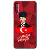 MRCİLETİSİM mrc167012 Atatürkiye Kılıf HD Desen Baskılı Arka Kapak Samsung Galaxy A7 2018 ile uyumlu