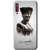 MRCİLETİSİM mrc167044 Mustafa Kemal Atatürk Kılıf HD Desen Baskılı Arka Kapak Samsung Galaxy A7 2018 ile uyumlu
