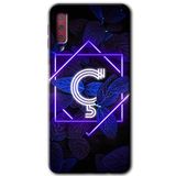 MRCİLETİSİM mrc167059 Dark Neon Yaprak Ç Harfi Kılıf HD Desen Baskılı Arka Kapak Samsung Galaxy A7 2018 ile uyumlu