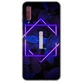 MRCİLETİSİM mrc167066 Dark Neon Yaprak İ Harfi Kılıf HD Desen Baskılı Arka Kapak Samsung Galaxy A7 2018 ile uyumlu