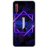 MRCİLETİSİM mrc167067 Dark Neon Yaprak I Harfi Kılıf HD Desen Baskılı Arka Kapak Samsung Galaxy A7 2018 ile uyumlu