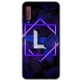 MRCİLETİSİM mrc167070 Dark Neon Yaprak L Harfi Kılıf HD Desen Baskılı Arka Kapak Samsung Galaxy A7 2018 ile uyumlu