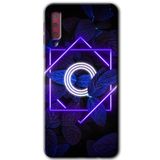 MRCİLETİSİM mrc167073 Dark Neon Yaprak O Harfi Kılıf HD Desen Baskılı Arka Kapak Samsung Galaxy A7 2018 ile uyumlu