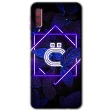 MRCİLETİSİM mrc167074 Dark Neon Yaprak Ö Harfi Kılıf HD Desen Baskılı Arka Kapak Samsung Galaxy A7 2018 ile uyumlu