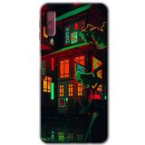 MRCİLETİSİM mrc167082 China Street Kılıf HD Desen Baskılı Arka Kapak Samsung Galaxy A7 2018 ile uyumlu