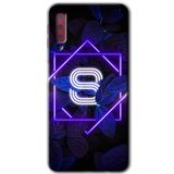 MRCİLETİSİM mrc167089 Dark Neon Yaprak S Harfi Kılıf HD Desen Baskılı Arka Kapak Samsung Galaxy A7 2018 ile uyumlu
