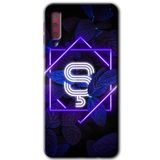 MRCİLETİSİM mrc167090 Dark Neon Yaprak Ş Harfi Kılıf HD Desen Baskılı Arka Kapak Samsung Galaxy A7 2018 ile uyumlu