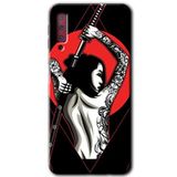 MRCİLETİSİM mrc167098 Samurai Girl Kılıf HD Desen Baskılı Arka Kapak Samsung Galaxy A7 2018 ile uyumlu