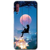 MRCİLETİSİM mrc167114 Yalnız Kadın Kılıf HD Desen Baskılı Arka Kapak Samsung Galaxy A7 2018 ile uyumlu