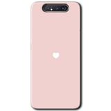 MRCİLETİSİM mrc169623 Sade Kalp Kılıf HD Desen Baskılı Arka Kapak + Temperli Cam Samsung Galaxy A80 ile uyumlu