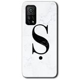 MRCİLETİSİM (mrc17026) Beyaz Mermer Desenli Ş Harfi Kılıf Baskılı Kapak Tam Kaplayan Mat Seramik Xiaomi Mi 10T Pro ile uyumlu