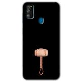 MRCİLETİSİM mrc17065 Thor Çekiç Kılıf Baskılı Kapak 5D Tam Kaplayan Cam Samsung Galaxy M30s ile uyumlu