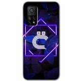 MRCİLETİSİM (mrc17149) Dark Neon Yaprak Ö Harfi Kılıf Baskılı Kapak Tam Kaplayan Mat Seramik Xiaomi Mi 10T Pro ile uyumlu