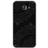 MRCİLETİSİM mrc171644 Siyah Mandala Kılıf HD Desen Baskılı Arka Kapak Samsung Galaxy A8 2016 ile uyumlu