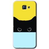 MRCİLETİSİM mrc171817 Kara Kedi Kılıf HD Desen Baskılı Arka Kapak Samsung Galaxy A8 2016 ile uyumlu