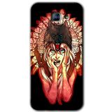 MRCİLETİSİM mrc171818 Kurt Kız Kılıf HD Desen Baskılı Arka Kapak Samsung Galaxy A8 2016 ile uyumlu