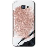 MRCİLETİSİM mrc171825 Simli Mermer Kılıf HD Desen Baskılı Arka Kapak Samsung Galaxy A8 2016 ile uyumlu
