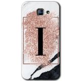 MRCİLETİSİM mrc171858 Pembe Mermer Desenli I Harfi Kılıf HD Desen Baskılı Arka Kapak Samsung Galaxy A8 2016 ile uyumlu