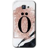 MRCİLETİSİM mrc171866 Pembe Mermer Desenli Ö Harfi Kılıf HD Desen Baskılı Arka Kapak Samsung Galaxy A8 2016 ile uyumlu