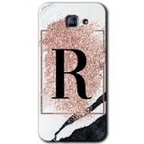 MRCİLETİSİM mrc171868 Pembe Mermer Desenli R Harfi Kılıf HD Desen Baskılı Arka Kapak Samsung Galaxy A8 2016 ile uyumlu