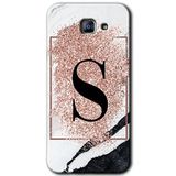MRCİLETİSİM mrc171869 Pembe Mermer Desenli S Harfi Kılıf HD Desen Baskılı Arka Kapak Samsung Galaxy A8 2016 ile uyumlu