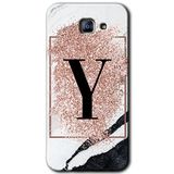 MRCİLETİSİM mrc171876 Pembe Mermer Desenli Y Harfi Kılıf HD Desen Baskılı Arka Kapak Samsung Galaxy A8 2016 ile uyumlu