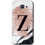 MRCİLETİSİM mrc171877 Pembe Mermer Desenli Z Harfi Kılıf HD Desen Baskılı Arka Kapak Samsung Galaxy A8 2016 ile uyumlu